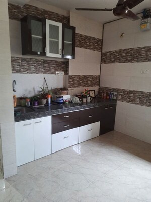 Kitchen in 1 BHK Apartment at Krishna Tower Kapurbawdi, Kapur Bawdi – for Rent