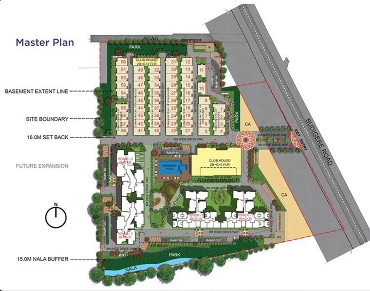 Master Plan, sattva-songbird 1 Bedroom 756 Sq.Ft. Apartment In Budigere Cross Bangalore 10441726