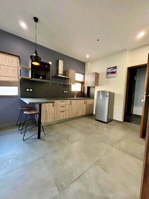 Kitchen in 3 BHK Apartment at Chattarpur – for Rent