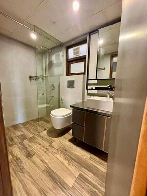 Bathroom in 3 BHK Apartment at Chattarpur – for Rent
