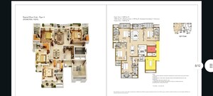 Floor Plan in 3 BHK Apartment at Capital Athena, Sector 1 Greater Noida – for Rent