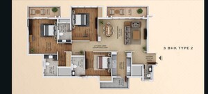 Floor Plan in 2 BHK Apartment at Ace Starlit, Sector 152 – for Sale