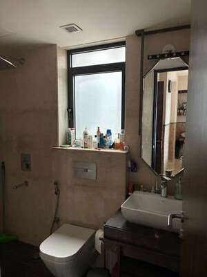 Bathroom in 2 BHK Apartment at Lodha Sterling Tower K, Kolshet Road – for Rent