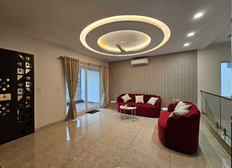 Living Room, muppas-indraprastha 4 Bedroom 4095 Sq.Ft. Villa In Tellapur Hyderabad 10443563