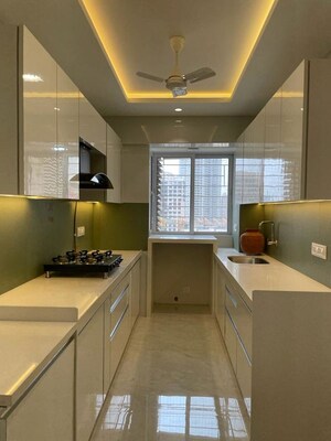 Kitchen in 3 BHK Apartment at Group Seven Rushi Heights, Goregaon East – for Rent