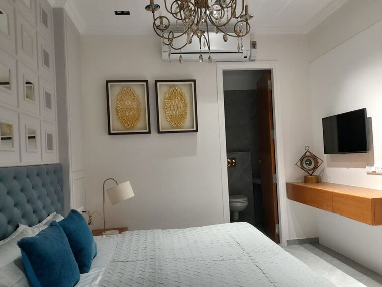 Bedroom, courtyard-meridian 3 Bedroom 1075 Sq.Ft. Apartment In Sevasi Vadodara 10444053