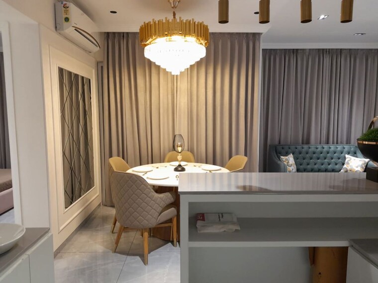 Dinning Area, courtyard-meridian 3 Bedroom 1075 Sq.Ft. Apartment In Sevasi Vadodara 10444053