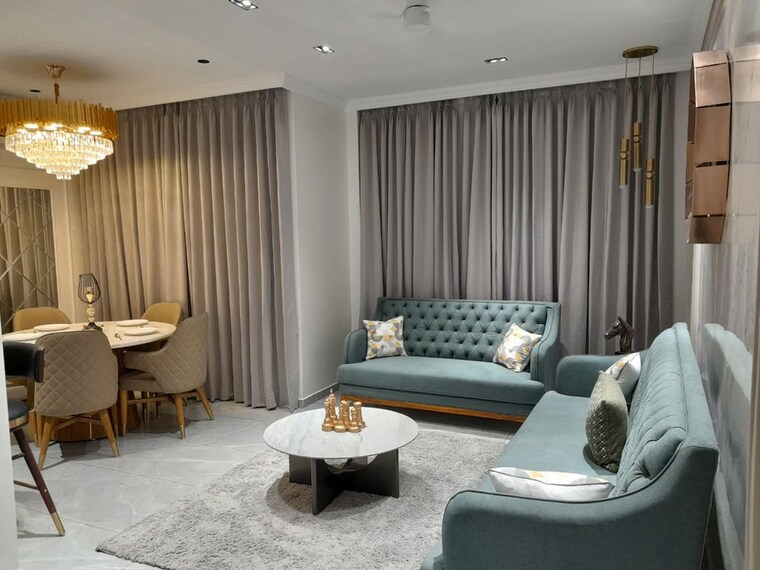Living Room, courtyard-meridian 3 Bedroom 1075 Sq.Ft. Apartment In Sevasi Vadodara 10444053