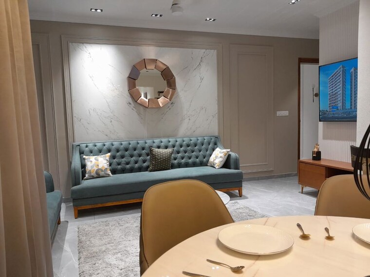 Living Room, courtyard-meridian 3 Bedroom 1075 Sq.Ft. Apartment In Sevasi Vadodara 10444053