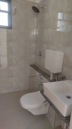 Bathroom in 3 BHK Apartment at Shivalik Sharda Park View 2, Shela – for Rent