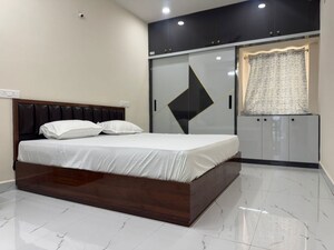 Bedroom in 3 BHK Apartment at Aadyas Nest, Madhapur – for Rent