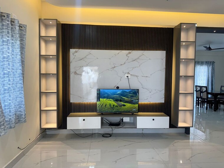 Living Room, aadyas-nest 3 Bedroom 1800 Sq.Ft. Apartment In Madhapur Hyderabad 10444134