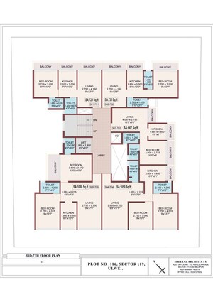 Floor Plan in 1 BHK Apartment at Advika Ayansh Crown, Ulwe Sector 19 – for Sale