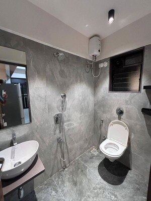 Bathroom in 2 BHK Apartment at Aaradhana Chs Lokhandwala, Lokhandwala – for Rent