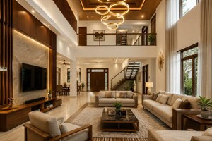 Living Room in 3 BHK Villa at West Fort – for Sale