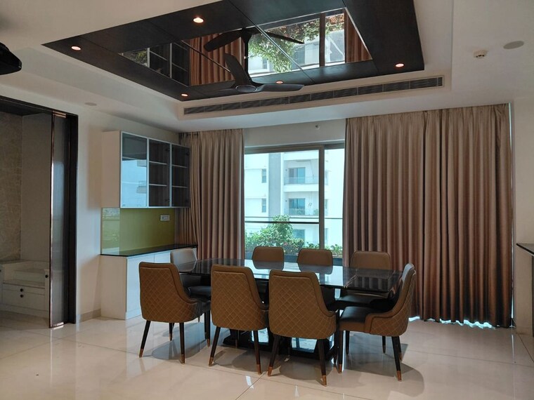 Living Room, jayabheri-the-peaks 4 Bedroom 4400 Sq.Ft. Apartment In Narsingi Hyderabad 10444856