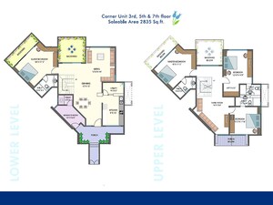 Floor Plan in 4 BHK Penthouse at Gera Greens Ville Sky Villas, Kharadi – for Sale