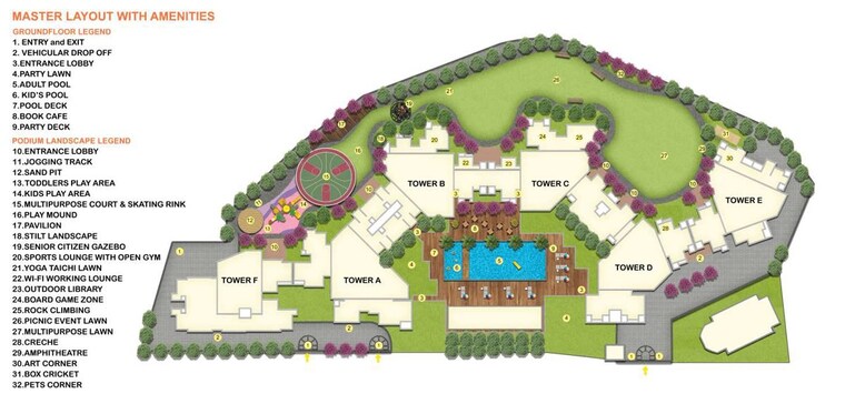 Master Plan, shapoorji-pallonji-northern-lights-omega 3 Bedroom 1181 Sq.Ft. Apartment In Pokhran Road No Two Thane 10445363