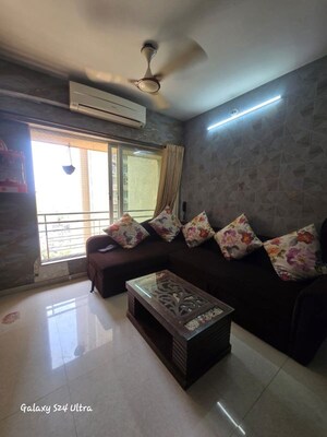 Living Room in 1 BHK Apartment at Gurukrupa Marina Enclave, Malad West – for Rent