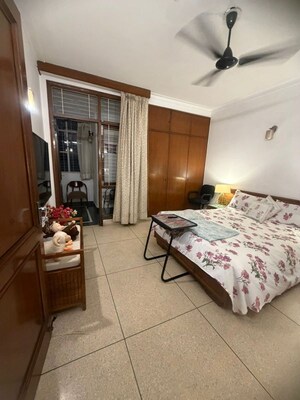 Bedroom in 3 BHK Builder Floor at East Of Kailash – for Rent