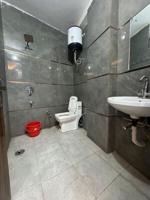 Bathroom in 3 BHK Apartment at Chattarpur – for Rent