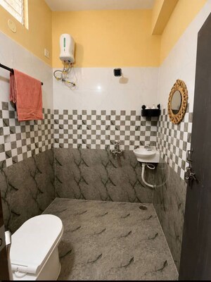 Bathroom in 1 BHK Apartment at BM Residency Kondapur, Kondapur – for Rent