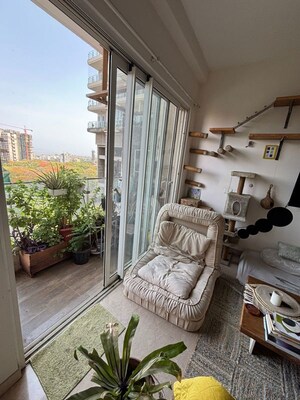 Balcony in 3 BHK Apartment at Adani Ten BKC, Bandra East – for Rent