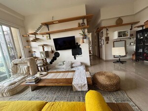 Living Room in 3 BHK Apartment at Adani Ten BKC, Bandra East – for Rent