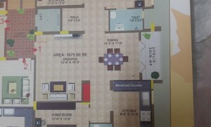 Floor Plan in 3 BHK Builder Floor at Hal 2nd Stage – for Sale