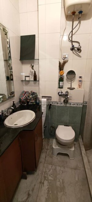 Bathroom in 3 BHK Builder Floor at Malviya Nagar – for Rent