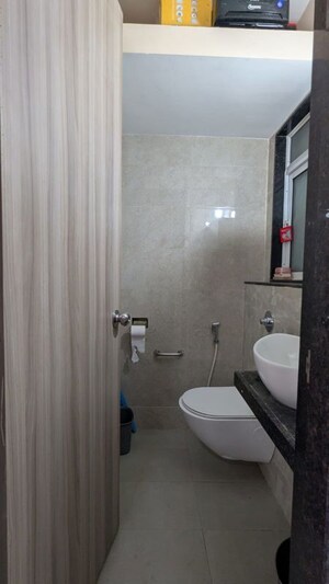 Bathroom in 1 BHK Apartment at Ashar Axis, Majiwada – for Rent