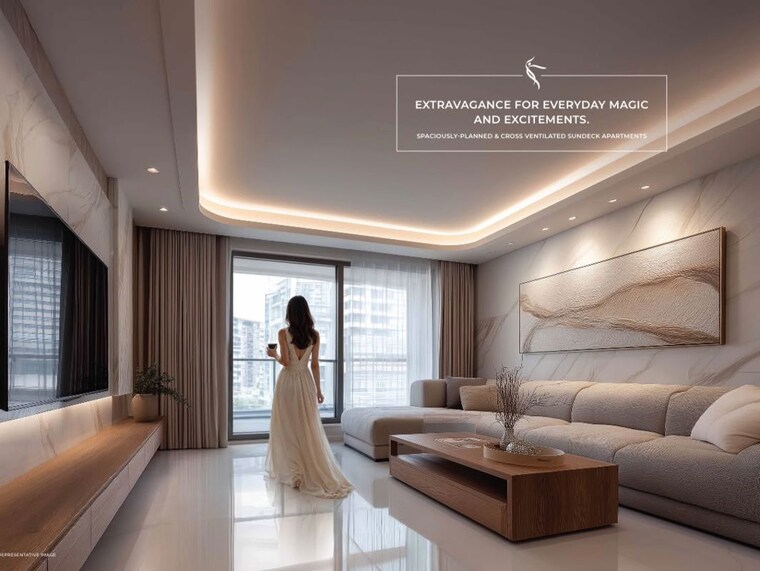 Living Room, arkade-evoke 3 Bedroom 1234 Sq.Ft. Apartment In Goregaon West Mumbai 10446908
