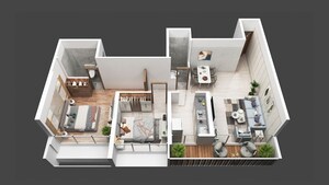 Floor Plan in 3 BHK Apartment at Neel Amplus, Kharghar Sector 33 – for Sale