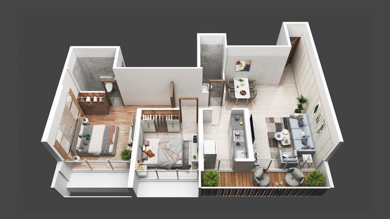 Floor Plan, neel-amplus 3 Bedroom 1650 Sq.Ft. Apartment In Kharghar Sector 33 Navi Mumbai 10446932