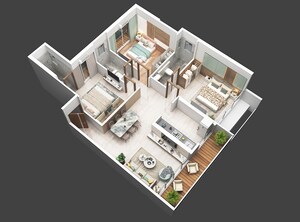Floor Plan in 3 BHK Apartment at Neel Amplus, Kharghar Sector 33 – for Sale