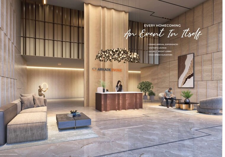 Living Room, arkade-evoke 2 Bedroom 750 Sq.Ft. Apartment In Goregaon West Mumbai 10446875