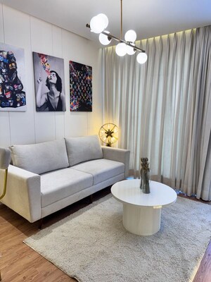 Living Room in Studio Apartment at M3M My Den, Sector 67 – for Rent