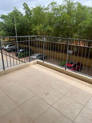 Balcony in 3.5 BHK Apartment at Bhartiya Nikoo Homes, Thanisandra Main Road – for Rent