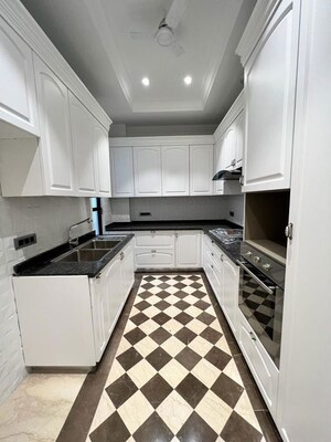 Kitchen in 3 BHK Builder Floor at Sushant Lok I – for Rent