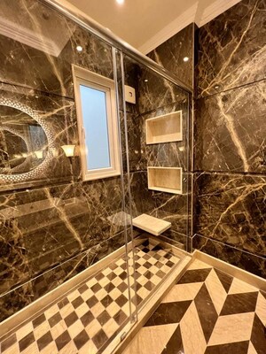 Attached Bathroom in 3 BHK Builder Floor at Sushant Lok I – for Rent