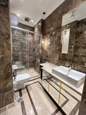 Attached Bathroom in 3 BHK Builder Floor at Sushant Lok I – for Rent