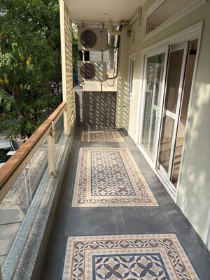 Balcony in 3 BHK Builder Floor at Sector 10a – for Rent