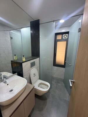 Bathroom in 3 BHK Apartment at Lodha Vista, Lower Parel – for Rent