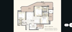 Floor Plan in 3 BHK Apartment at Arihant Seasons, Sector 22d Yamuna Expressway – for Sale
