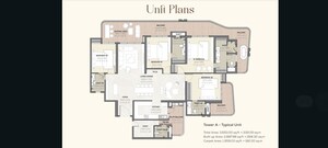 Floor Plan in 3 BHK Apartment at Arihant Seasons, Sector 22d Yamuna Expressway – for Sale