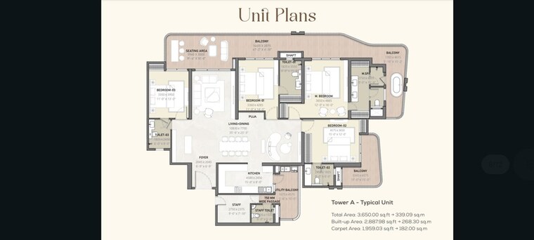 Floor Plan, arihant-seasons 3 Bedroom 1706 Sq.Ft. Apartment In Sector 22d Yamuna Expressway Greater Noida 10447328