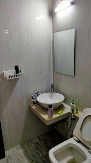 Bathroom in 3 BHK Apartment at Romell Aether, Goregaon East – for Rent