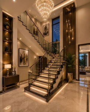 Staircase in 3 BHK Villa at Kaiparambu jn – for Sale