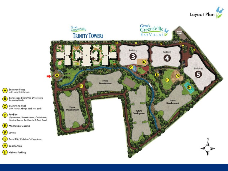 Master Plan, gera-greens-ville-sky-villas 4 Bedroom 2877 Sq.Ft. Penthouse In Kharadi Pune 10444604