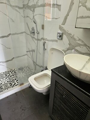 Bathroom in 2 BHK Apartment at The Baya Central, Lower Parel – for Rent